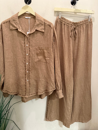 Ks button down shirt/ pants set