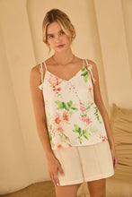 Load image into Gallery viewer, Sb floral maxi tiered skirt with satin floral strap cami