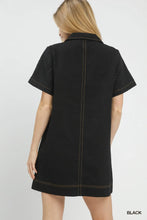 Load image into Gallery viewer, U Eyelet mini dress with patch pockets