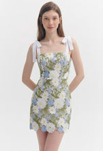 Load image into Gallery viewer, B Crochet Lace tie shoulder mini dress