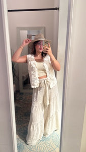 N linen palazzo pants