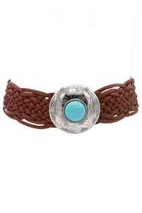 Ab Faux leather bohemian belt