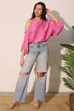 Load image into Gallery viewer, T one open shoulder pink top