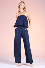 Load image into Gallery viewer, T silk cascade strapless jumpsuit