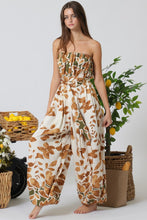 Load image into Gallery viewer, A Camel/Olive Tube belted jumpsuit