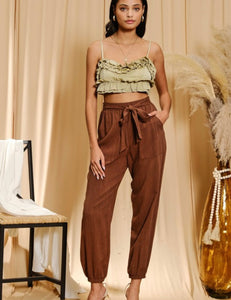 Eb pleated crop top