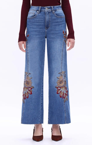B embroidery jeans