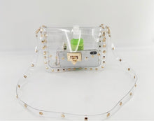 Load image into Gallery viewer, P studs clear crossbody bags