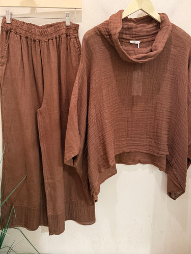 Ks cotton mesh 2pcs pant set