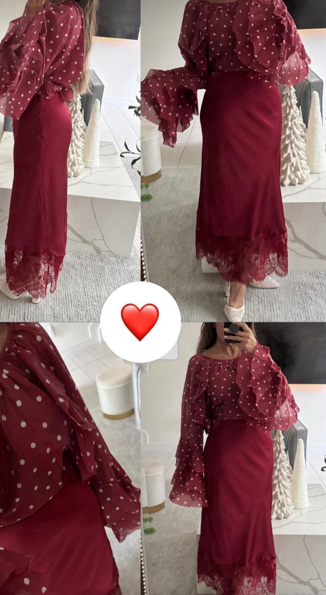 Lc satin skirt with lace details