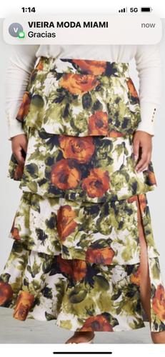 Sb Floral ruffles skirt