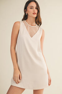 Ms Mesh contrast dress