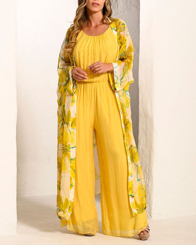 V 2 pcs jump suit/cardigan
