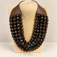 Load image into Gallery viewer, W beats layers leather necklace