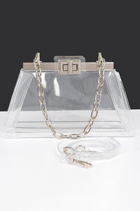 Hd transparent double pocket chain handle