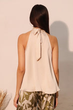 Load image into Gallery viewer, T Hammered satin halter bubble bubble top