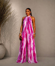 Load image into Gallery viewer, N Satin print jumpsuit halter
