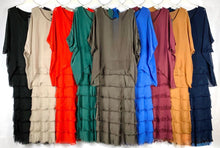 Load image into Gallery viewer, N layers long kaftan midi silk dress