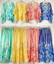 Load image into Gallery viewer, N Tropical satin print 2pcs pant set