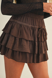 Ms tiered ruffle skort