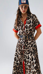 Q animal print  dress