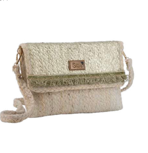 Ss Marlene jute clutch  gold