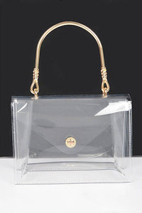 Hd metal handle flap clutch