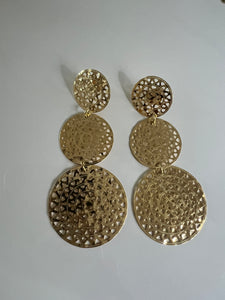 L aretes en bronce con baño en oro 18 kilates