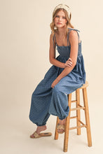 Load image into Gallery viewer, K Polka dot printed shapeless denim jumpsuit