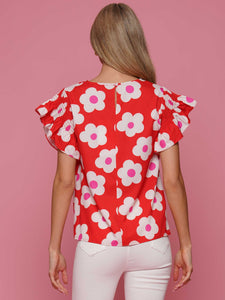 W Flower power top