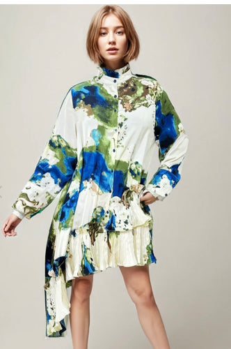 N Tunic or dress satin print