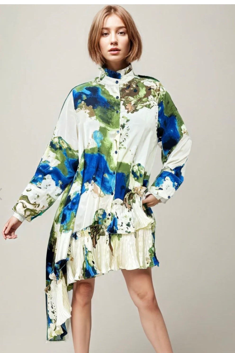 N Tunic or dress satin print