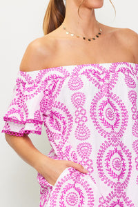 Sb Embroidery off shoulder dress