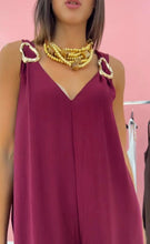 Load image into Gallery viewer, N buckle v neck jumpsuit