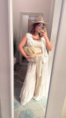 N linen palazzo pants