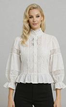 Load image into Gallery viewer, N bubble sleeve peplum top