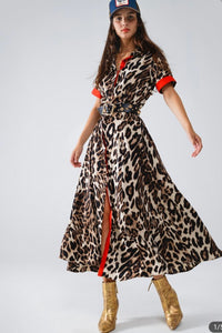 Q animal print  dress