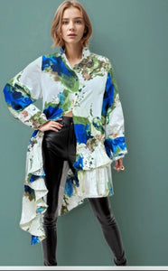 N Tunic or dress satin print
