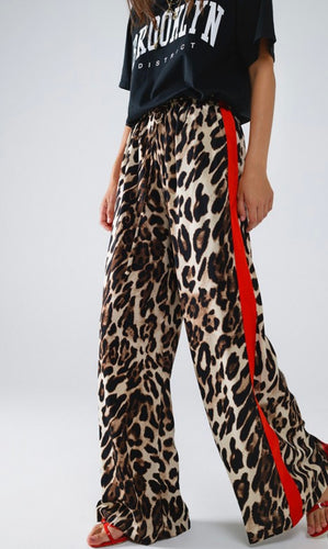 Q animal print palazzo
