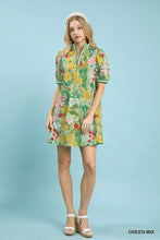 Load image into Gallery viewer, U Floral print high neck mini dress