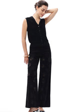 Load image into Gallery viewer, B Mid rise wide leg  black