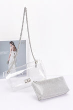 Load image into Gallery viewer, Hd rhistone mini bag with clear crossbody bag