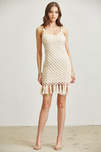 B Fringe crochet dress
