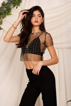Load image into Gallery viewer, Eb black mesh top