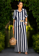 Load image into Gallery viewer, N 2pcs stripe pant set with belt