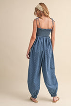 Load image into Gallery viewer, K Polka dot printed shapeless denim jumpsuit