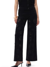 Load image into Gallery viewer, B Mid rise wide leg  black