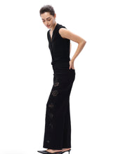 Load image into Gallery viewer, B Mid rise wide leg  black