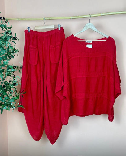 Lc linen 2 pcs oversized pant set