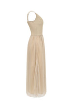 Load image into Gallery viewer, R  Ecru pleated strap dress